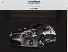 Tablet Screenshot of flowermoundvehiclerepairtx.com
